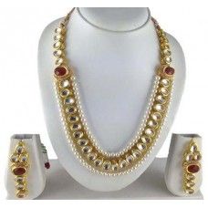 High End Real kundan 22k Gold Plated necklace set 